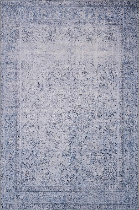 Loloi Loren Collection LQ-09 Slate 3'-6" x 5'-6" Accent Rug