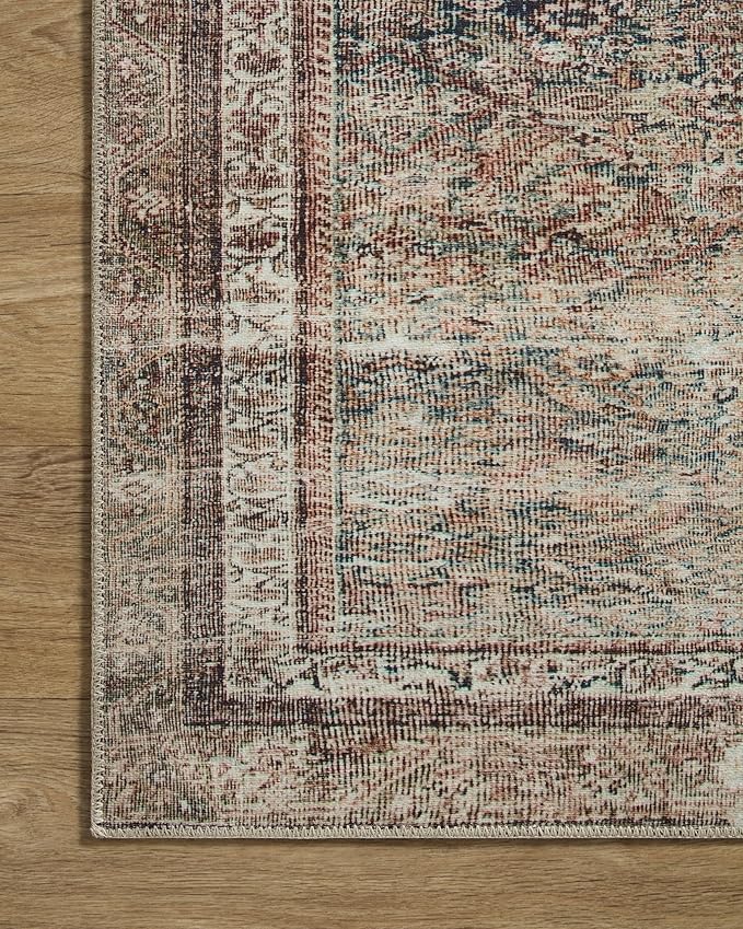 Loloi Chris Loves Julia Jules Collection JUL-09 Ink/Terracotta 2'-6'' x 7'-6'', .13" Pile Height, Runner Rug
