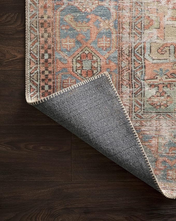 Loloi Loren Collection LQ-15 Terracotta/Sky 7'-6" x 9'-6" Area Rug