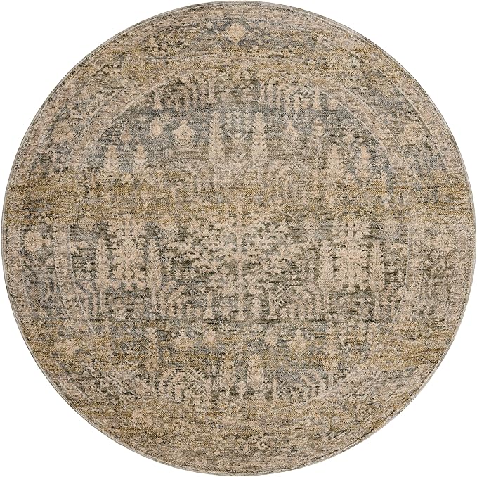 Loloi Magnolia Home by Joanna Gaines Junie Collection JUE-02 Moss/Natural 3'-11" x 5'-7", .38" Pile Height, Accent Rug