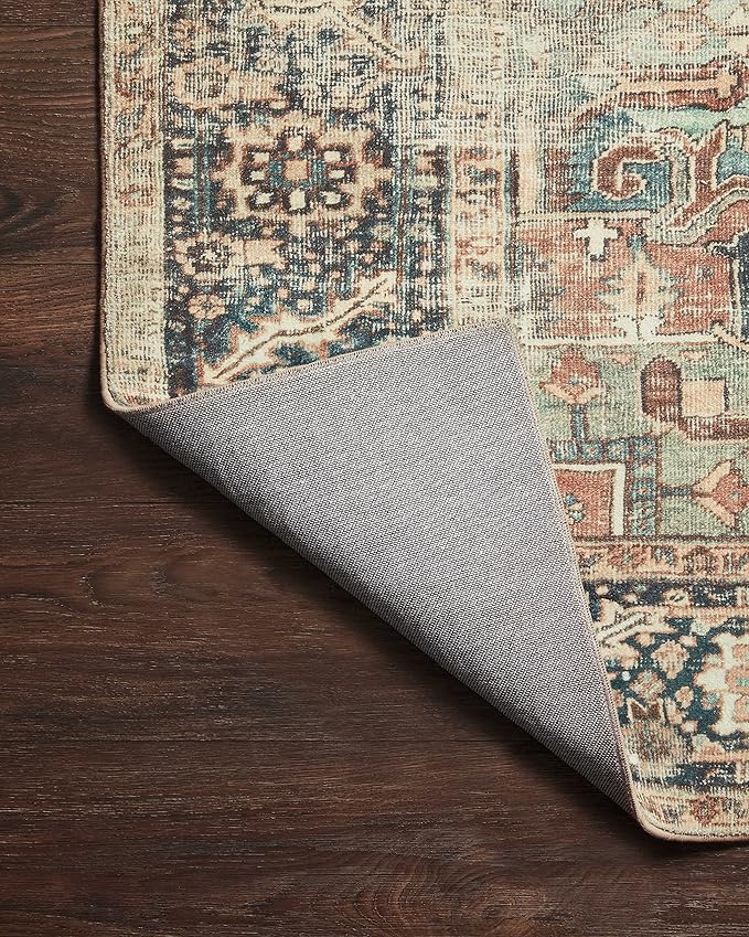 Loloi Margot Collection MAT-02 Terracotta/Lagoon 2'-6" x 11'-6" Runner Rug feat. CloudPile, No-Shed Easy Clean Large Patterned Area Rug for Living Room, Bedroom, Dining Area
