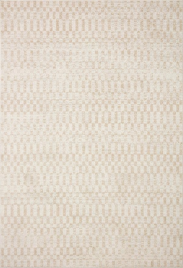 Loloi Kamala Collection KAM-05 Ivory/Natural 5'-3" x 7'-9" Area Rug