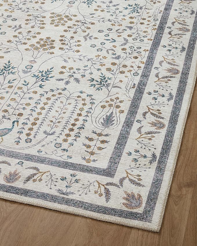 Loloi Rifle Paper Co. Maison Collection MAO-05 Wisteria Cream 2'-0" x 5'-0", .19" Pile Height, Accent Rug