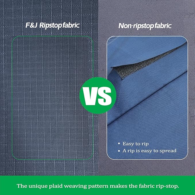 F&J Outdoors Patio Chair Covers, Heavy Duty Waterproof UV Resistant Outdoor Stackable Chair High Back Chair Cover, Grey, 27" W x 34" D x 41" H