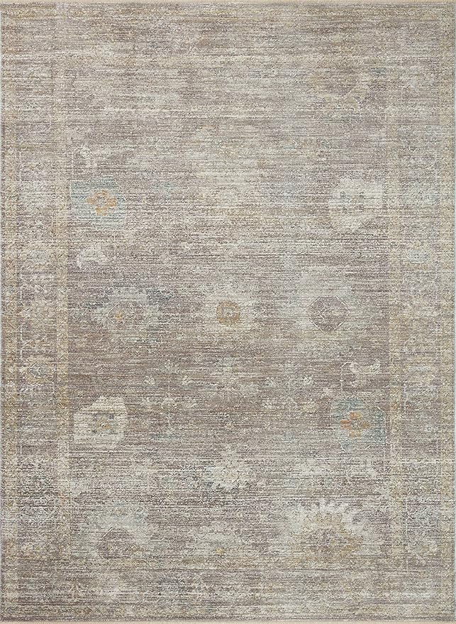 Loloi Magnolia Home by Joanna Gaines Millie Collection MIE-05 Stone/Natural 2'-7" x 8'-0", .25" Pile Height, Runner Rug