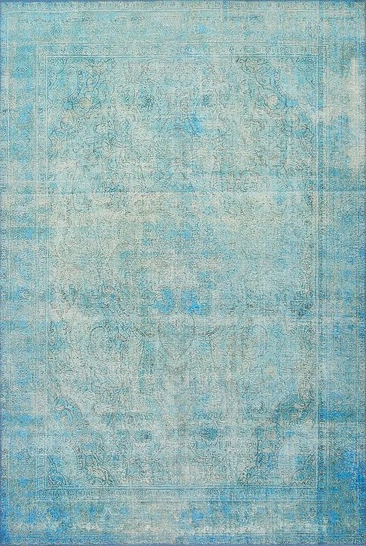 Loloi Loren Collection LQ-08 Aqua 8'-4" x 11'-6" Area Rug