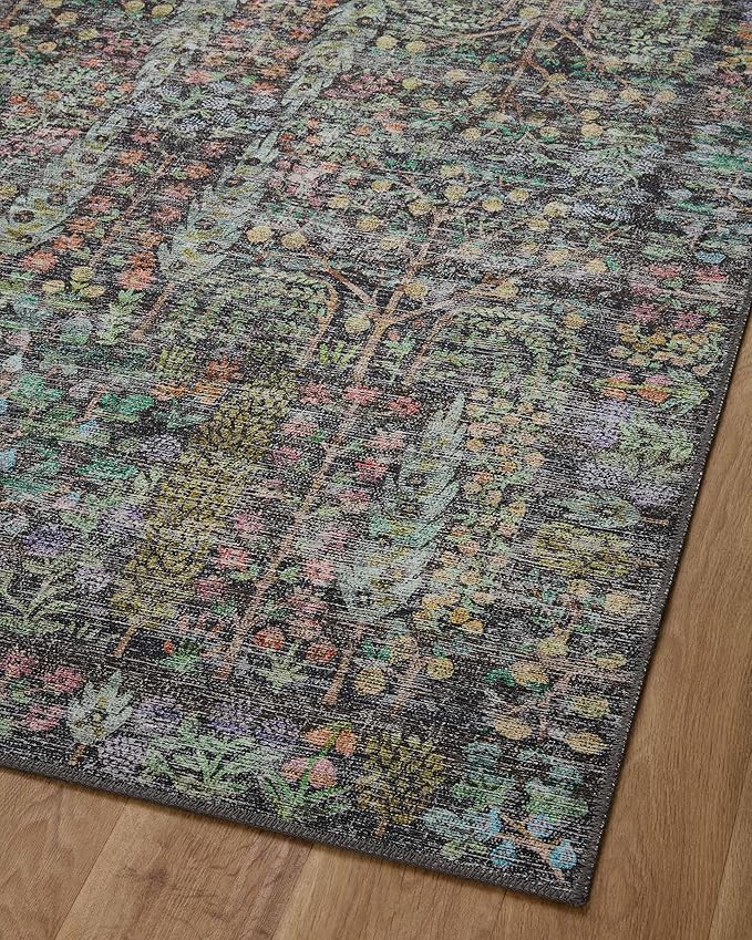 Loloi Rifle Paper Co. Maison Collection MAO-07 Charcoal 2'-0" x 5'-0", .19" Pile Height, Accent Rug