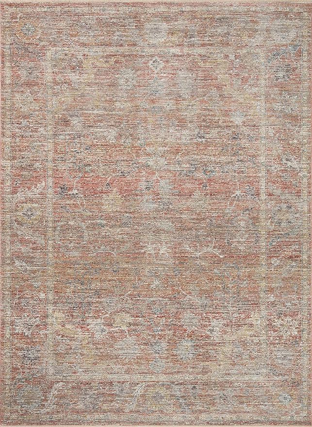 Loloi Magnolia Home by Joanna Gaines Millie Collection MIE-04 Sunset/Multi 3'-6" x 5'-6", .25" Pile Height, Accent Rug