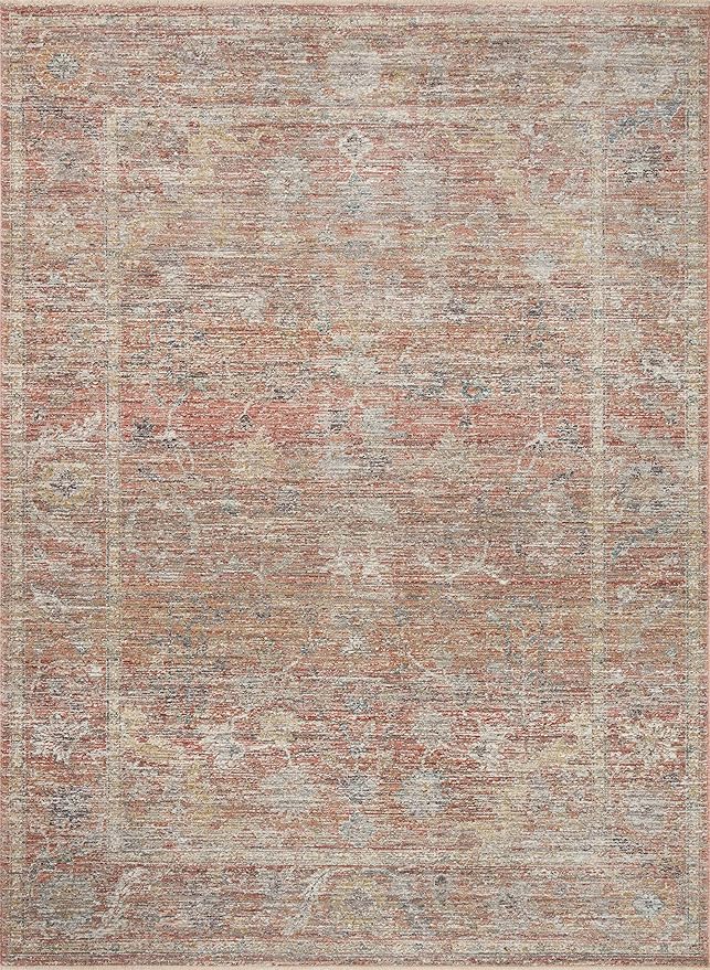 Loloi Magnolia Home by Joanna Gaines Millie Collection MIE-04 Sunset/Multi 7'-10" x 10', .25" Pile Height, Area Rug