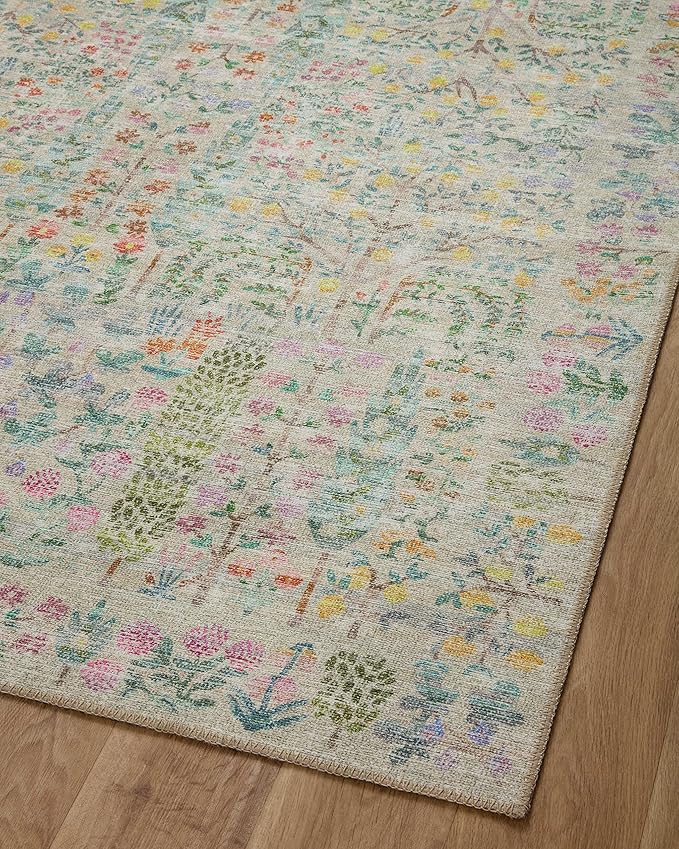 Loloi Rifle Paper Co. Maison Collection MAO-07 Khaki 2'-0" x 5'-0", .19" Pile Height, Accent Rug