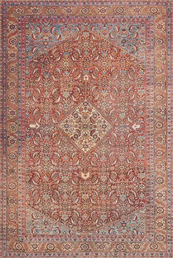 Loloi Loren Collection LQ-06 Red/Multi 5'-0" x 7'-6" Area Rug