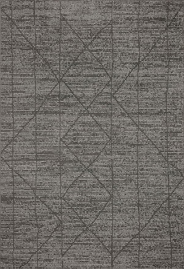 Loloi Kamala Collection KAM-06 Charcoal/Ivory 2'-7" x 10'-0" Runner Rug