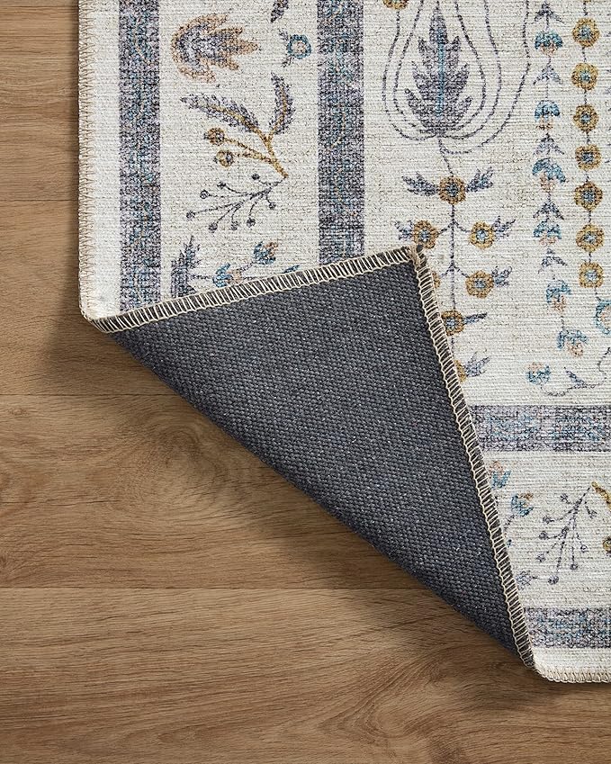 Loloi Rifle Paper Co. Maison Collection MAO-05 Wisteria Cream 2'-0" x 5'-0", .19" Pile Height, Accent Rug