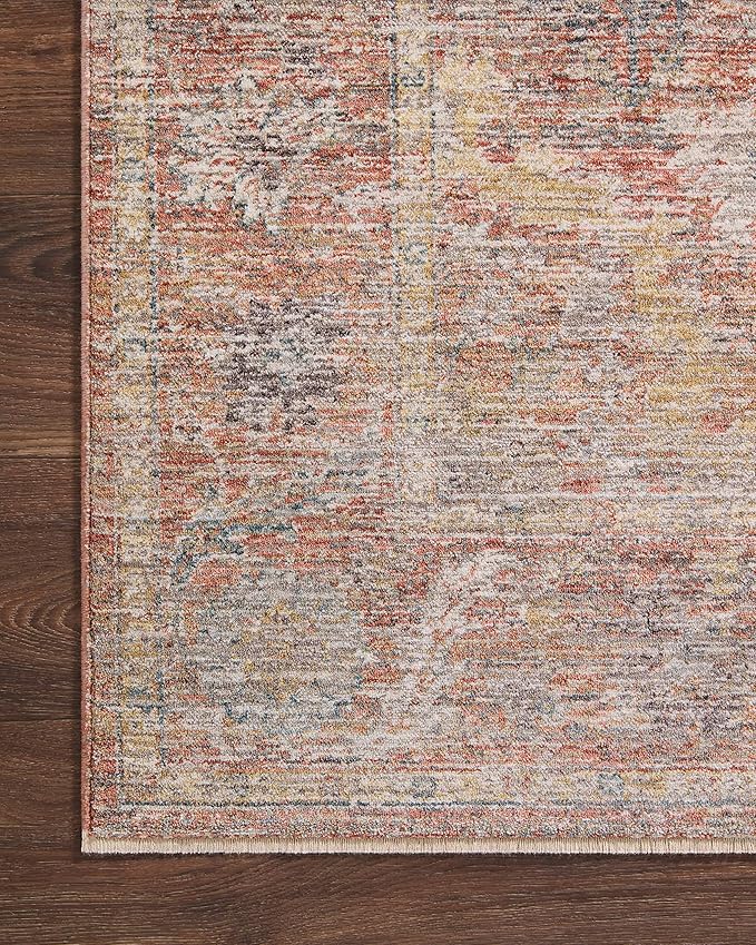 Loloi Magnolia Home by Joanna Gaines Millie Collection MIE-04 Sunset/Multi 2'-7" x 10'-0", .25" Pile Height, Runner Rug