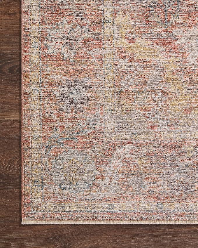 Loloi Magnolia Home by Joanna Gaines Millie Collection MIE-04 Sunset/Multi 2'-3" x 3'-10", .25" Pile Height, Accent Rug