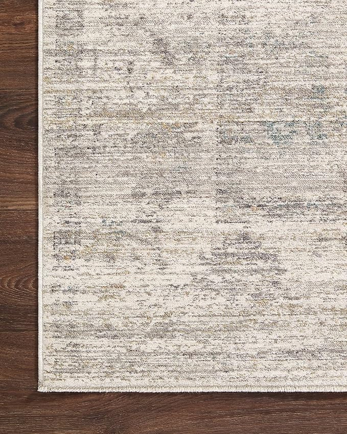 Loloi Magnolia Home by Joanna Gaines Millie Collection MIE-01 Silver/Dove 2'-7" x 8'-0", .25" Pile Height, Runner Rug
