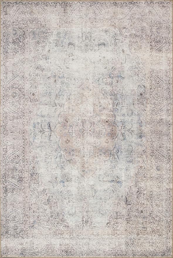 Loloi Loren Collection LQ-04 Silver/Slate 2'-3" x 3'-9" Accent Rug