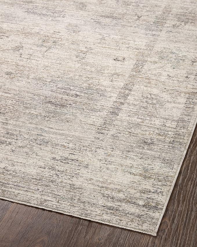 Loloi Magnolia Home by Joanna Gaines Millie Collection MIE-01 Silver/Dove 2'-7" x 12'-0", .25" Pile Height, Runner Rug