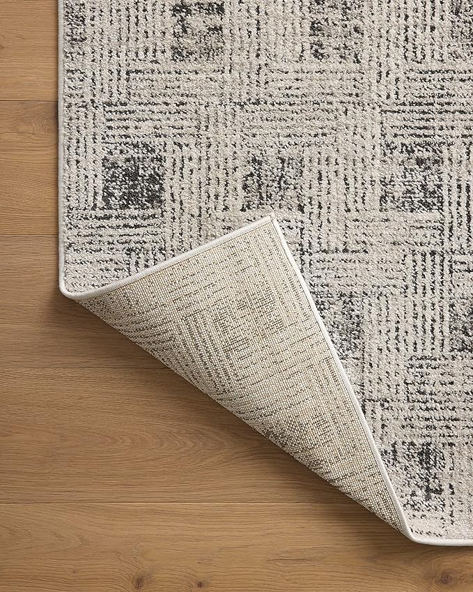 Loloi Kamala Collection KAM-01 Grey/Graphite 2'-7" x 12'-0" Runner Rug