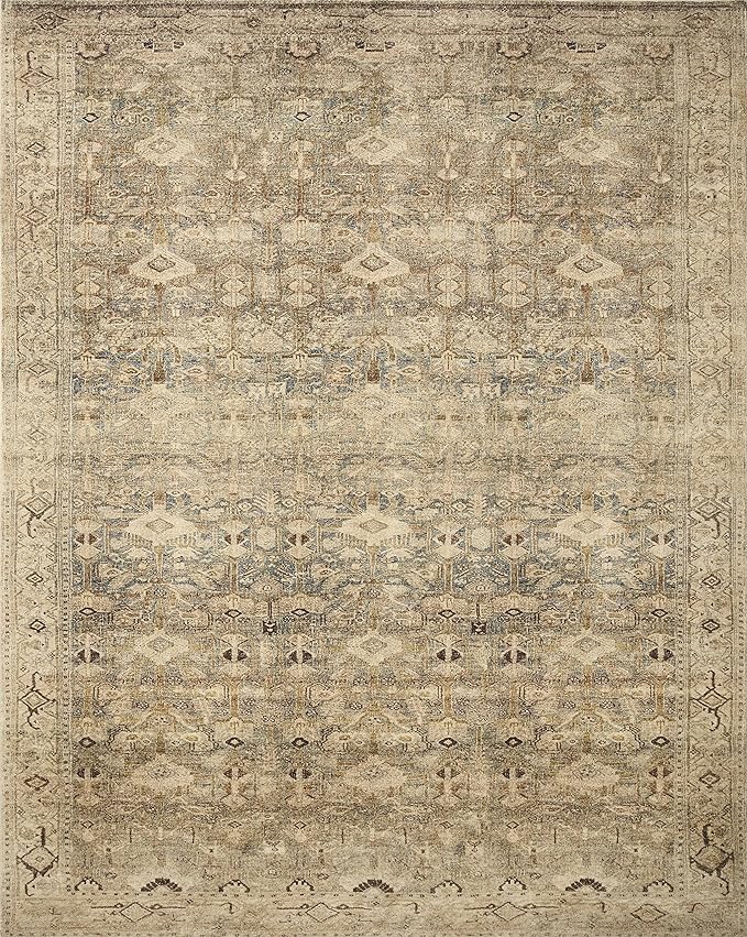 Loloi Margot Collection MAT-04 Antique/Sage 2'-6" x 7'-6" Runner Rug feat. CloudPile, No-Shed Easy Clean Large Patterned Area Rug for Living Room, Bedroom, Dining Area