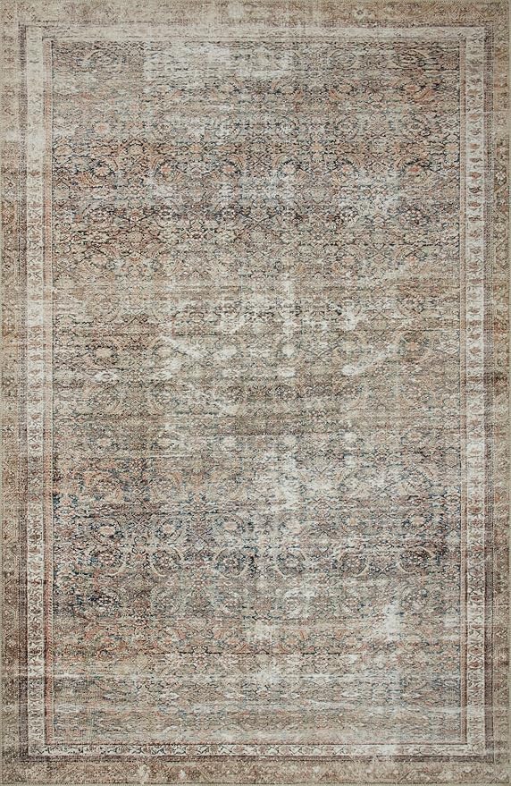 Loloi Chris Loves Julia Jules Collection JUL-09 Ink/Terracotta 2'-6'' x 9'-6'', .13" Pile Height, Runner Rug