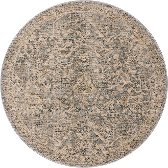 Loloi Magnolia Home by Joanna Gaines Junie Collection JUE-01 Blue/Natural 2'-7" x 8'-0", .38 Pile Height, Runner Rug