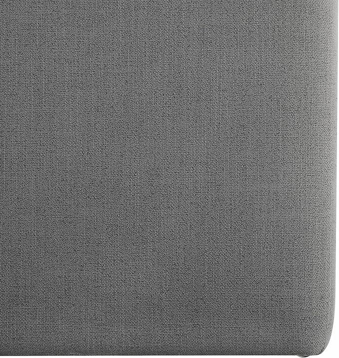 CHITA Dining Chairs with Casters Set of 2, FSC Certified Upholstered Armless Modern Rolling Dining Chairs with Rollers for Bedroom Reading Room Living Room, Grey