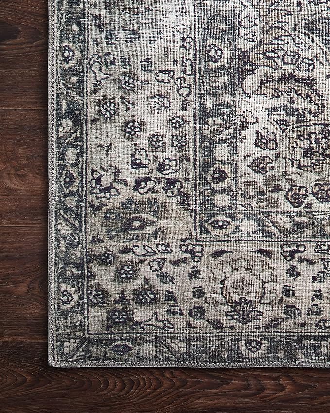 Loloi Layla Collection LAY-06 Taupe/Stone 2'-6" x 9'-6" .13" Thick Runner Rug, Soft, Durable, Vintage Inspired, Distressed, Low Pile, Non-Shedding, Easy Clean, Printed, Living Room Rug