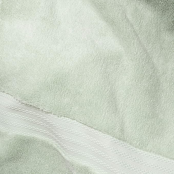 Fabdreams 100% Organic Cotton Bath Sheet Set of 2 700 GSM Oversized Towels Ultra Soft Plush Absorbent Durable Skin-Friendly Spa Hotel Premium Comfort Large 36 x 70 in Green