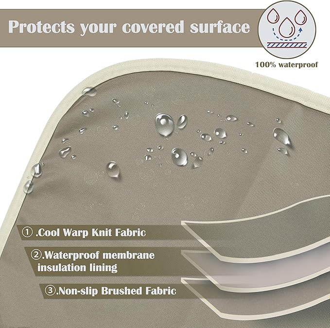 Kritter Planet Waterproof Cooling Dog Mat, Soft Pet Blanket for Summer, Lightweight Outdoor Mat, Reversible Furniture Cover, 20 x 30 inch, Taupe