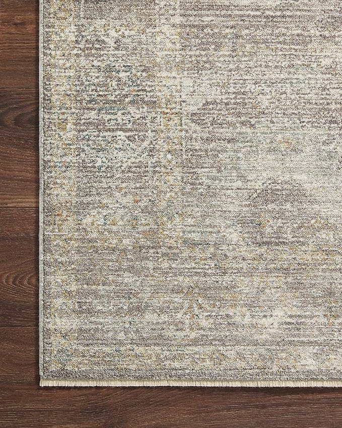 Loloi Magnolia Home by Joanna Gaines Millie Collection MIE-05 Stone/Natural 2'-7" x 12'-0", .25" Pile Height, Runner Rug