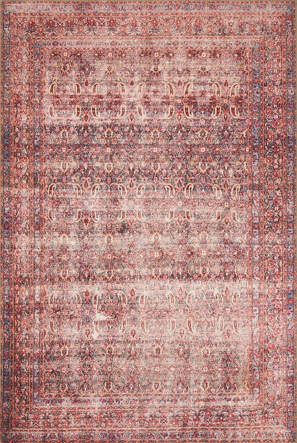 Loloi Loren Collection LQ-05 Eggplant/Crimson 2'-6" x 7'-6" Runner Rug
