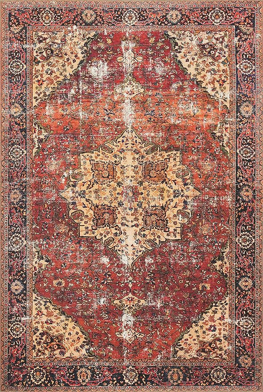 Loloi Loren Collection LQ-07 Red/Navy 7'-6" x 9'-6" Area Rug