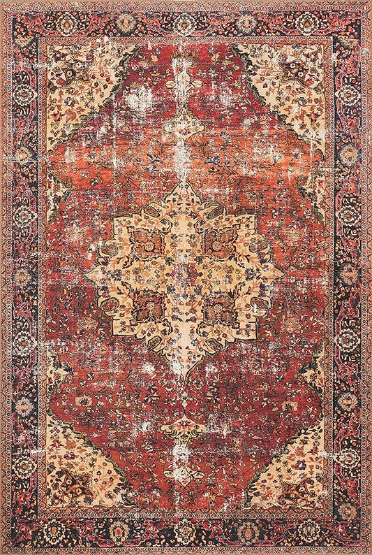 Loloi Loren Collection LQ-07 Red/Navy 8'-4" x 11'-6" Area Rug